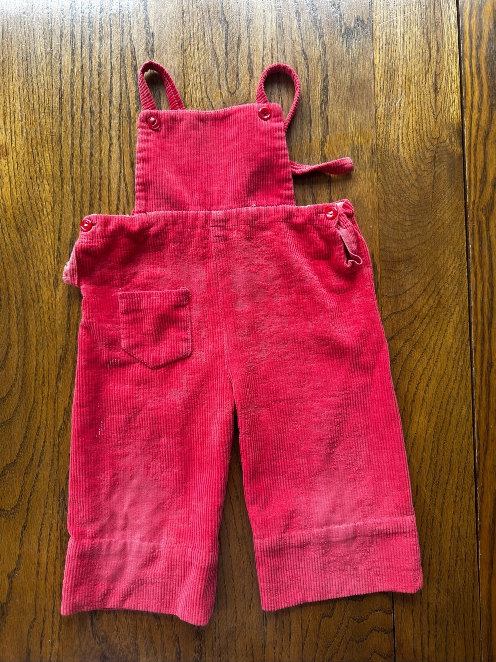 Vintage‎ Corduroy Worn Overalls Hippie Boho One Piece Orange 12-18M
